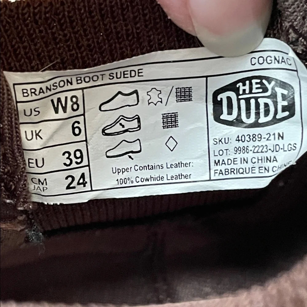 Hey Dude Women’s Branson Boot Suede Loafers, Cognac - Picture 4 of 15